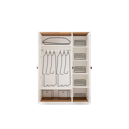 Ντουλάπα 134x192x61 εκ Light Cream 249HRV1505