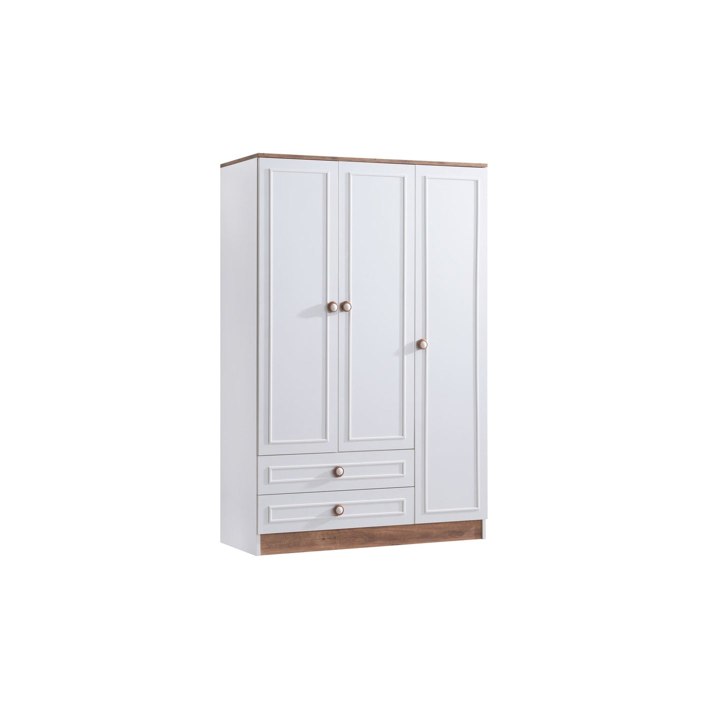 Ντουλάπα 118x182x50 εκ Brown White 249HRV1506