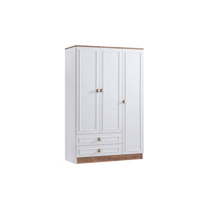 Ντουλάπα 118x182x50 εκ Brown White 249HRV1506