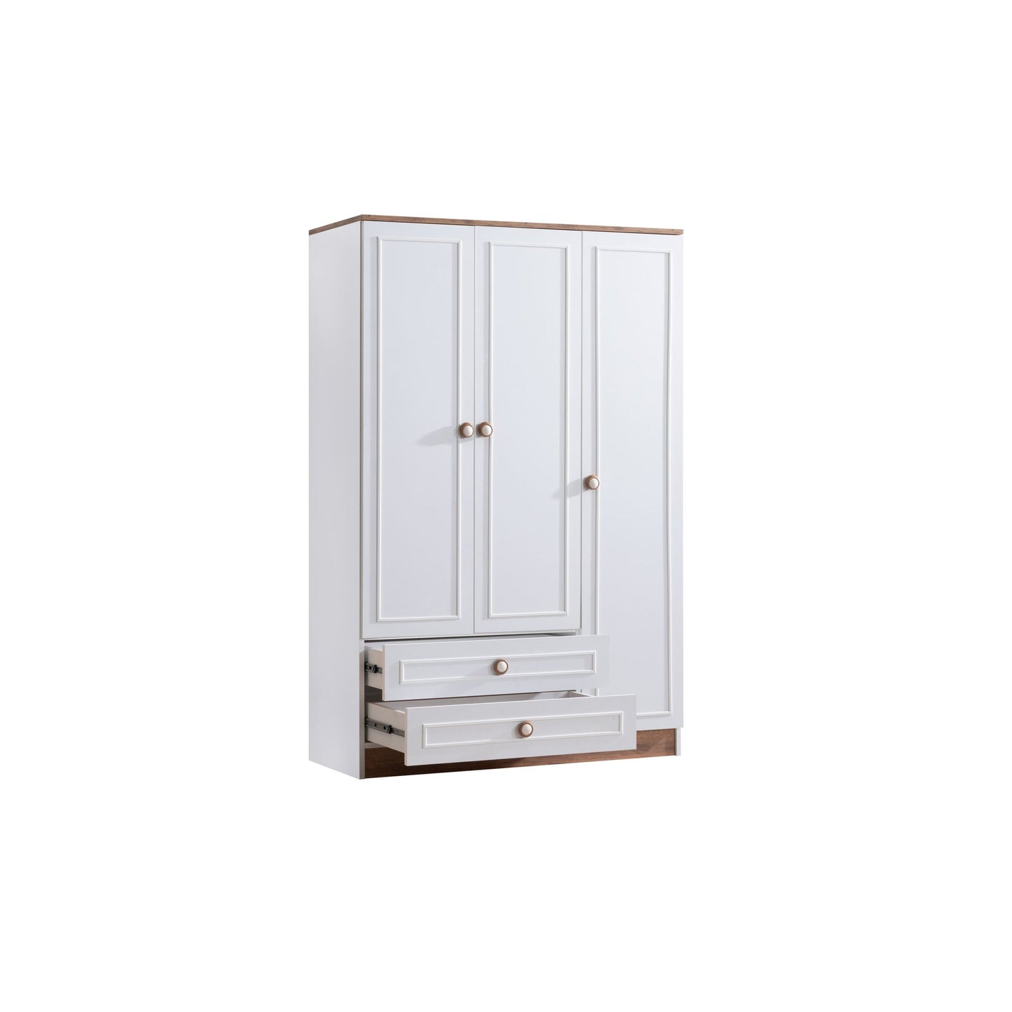 Ντουλάπα 118x182x50 εκ Brown White 249HRV1506