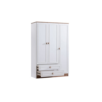 Ντουλάπα 118x182x50 εκ Brown White 249HRV1506
