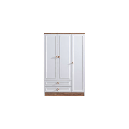 Ντουλάπα 118x182x50 εκ Brown White 249HRV1506