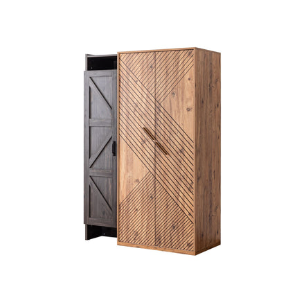 Ντουλάπα 134x200x60 εκ Anthracite Brown 249HRV1508