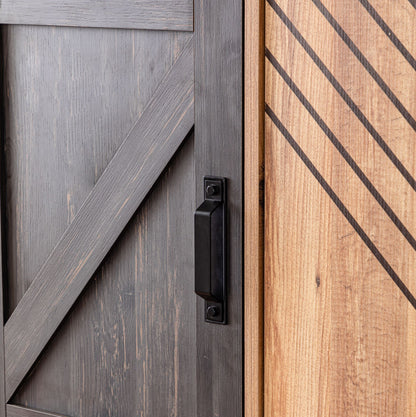 Ντουλάπα 134x200x60 εκ Anthracite Brown 249HRV1508