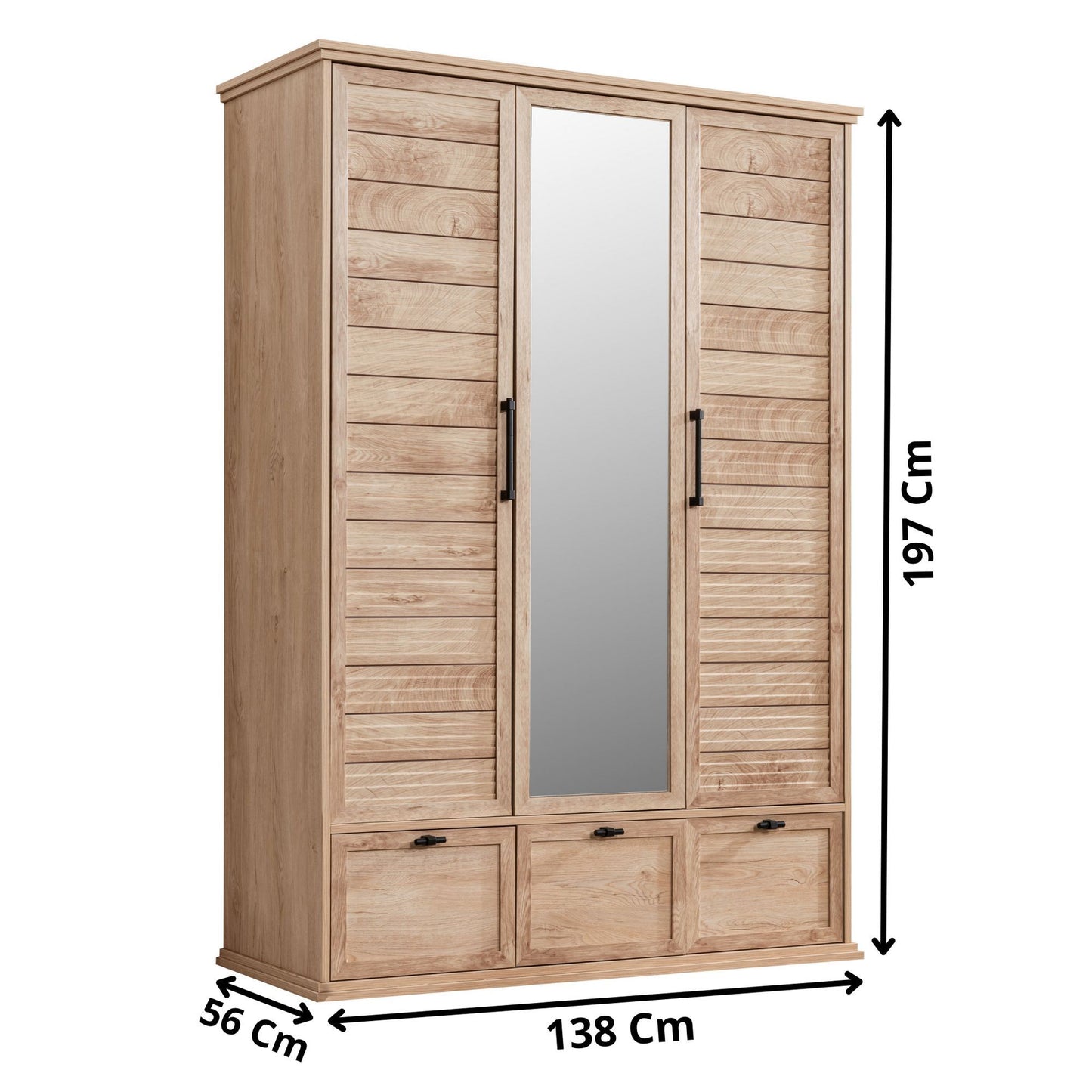 Ντουλάπα 138x197x56 εκ Καφέ 249HRV1510