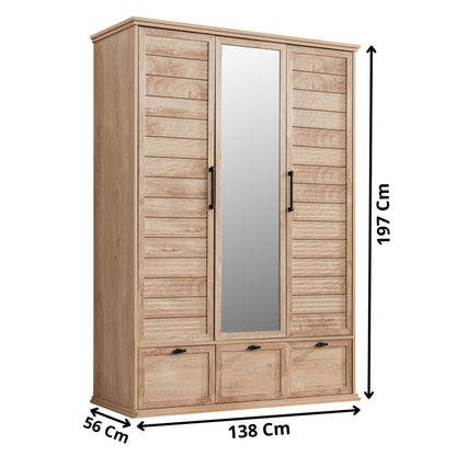 Ντουλάπα 138x197x56 εκ Καφέ 249HRV1510
