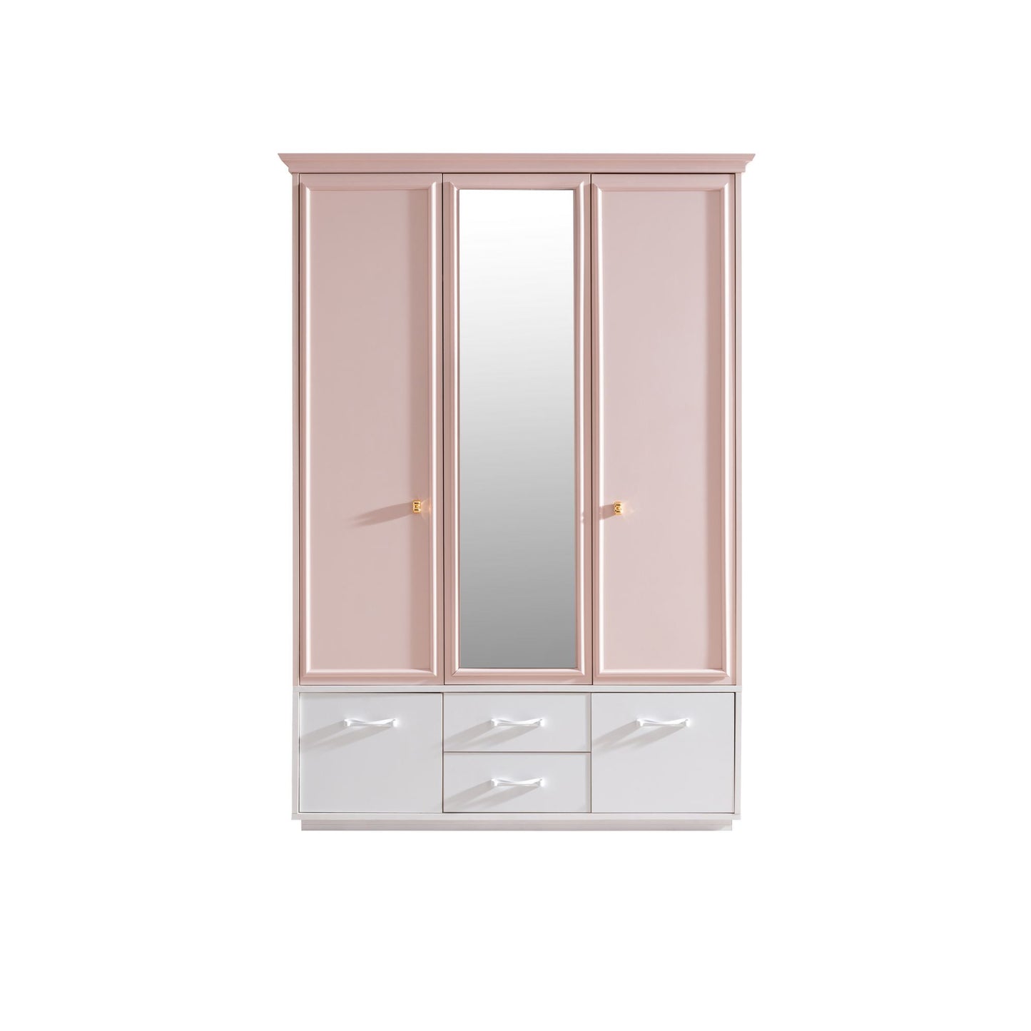 Ντουλάπα 136x197x63 εκ Pink White 249HRV1514