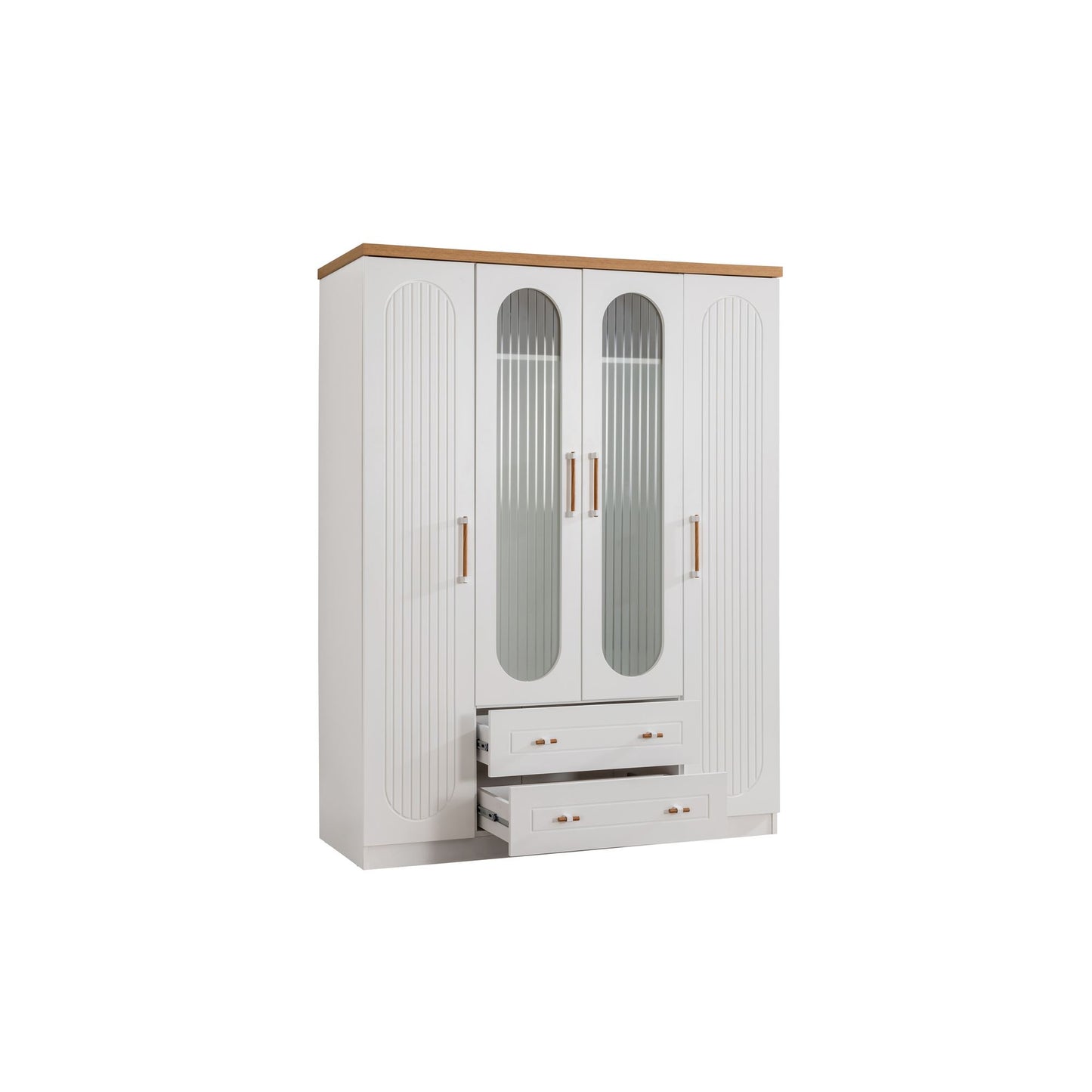 Ντουλάπα 152x200x60 εκ Λευκό 249HRV1517
