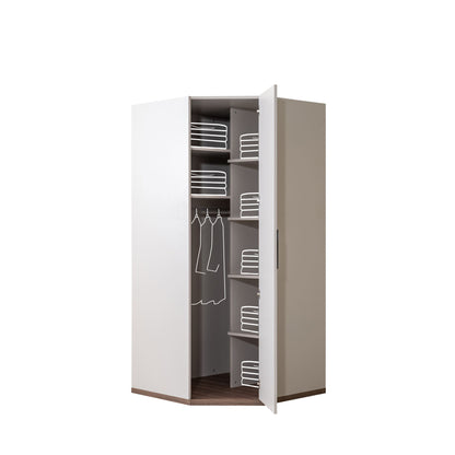 Ντουλάπα 95x200x95 εκ White Brown 249HRV1518
