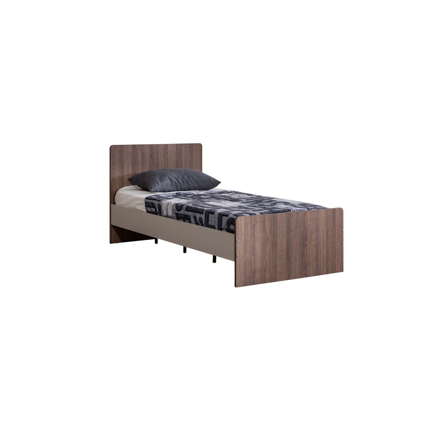 Μονό Κρεβάτι 90x190 cm σε Κρεμ & Καφέ Χρώμα με Μοντέρνο Σχεδιασμό | 249HRV1607