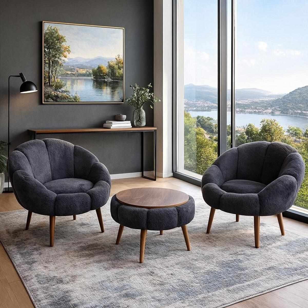 Πολυθρόνα σετ 2 Πολυθρόνες με Τραπεζάκι Σετ | 251BLS1118