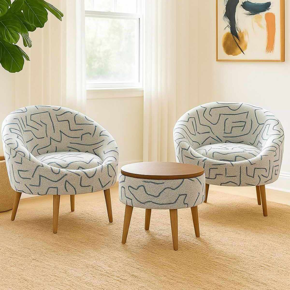 Πολυθρόνα & Coffee Table Set (3 Pieces) | 251BLS1134