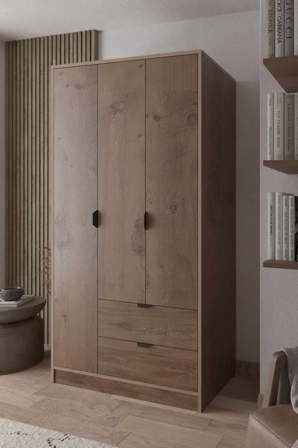 Ντουλάπα 97x182x44 εκ Atlas Pine 260ETH1301