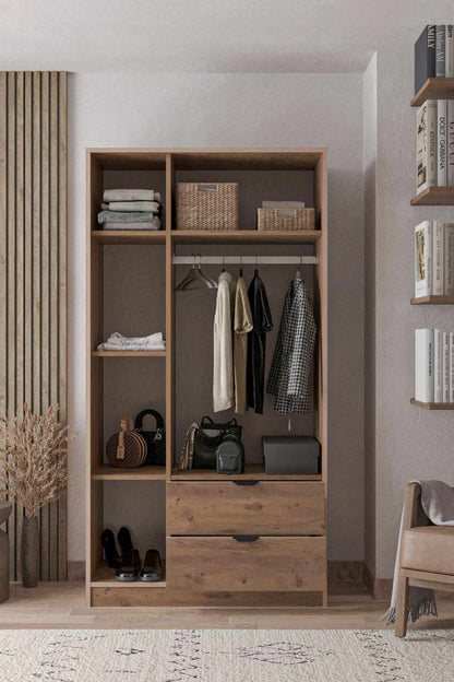 Ντουλάπα 97x182x44 εκ Atlas Pine 260ETH1301