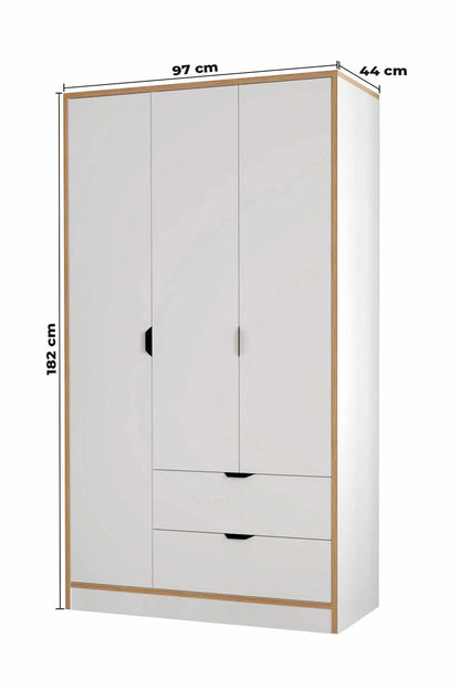 Ντουλάπα 97x182x44 εκ Λευκό 260ETH1302