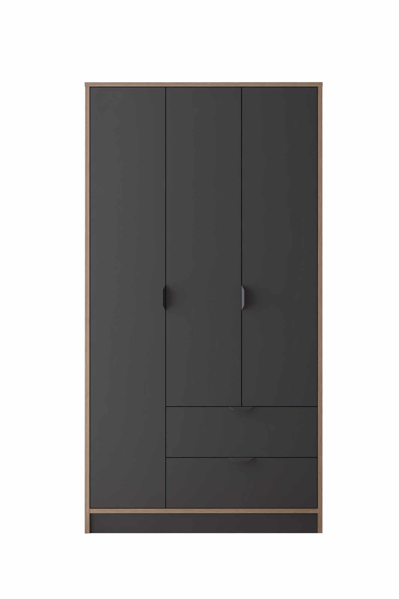 Ντουλάπα 97x182x44 εκ Ανθρακί 260ETH1303