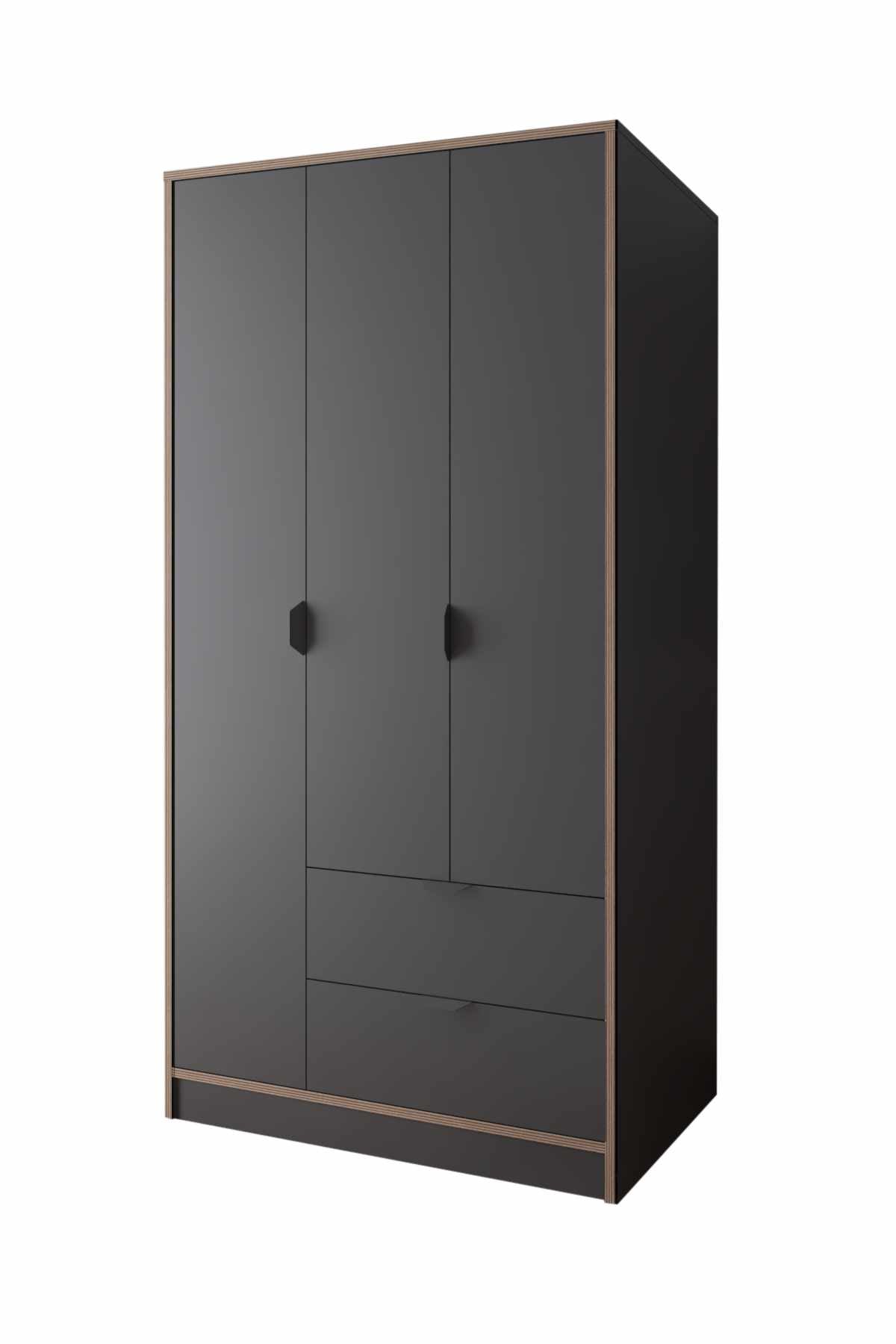 Ντουλάπα 97x182x44 εκ Ανθρακί 260ETH1303