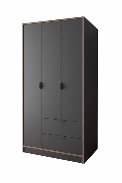 Ντουλάπα 97x182x44 εκ Ανθρακί 260ETH1303