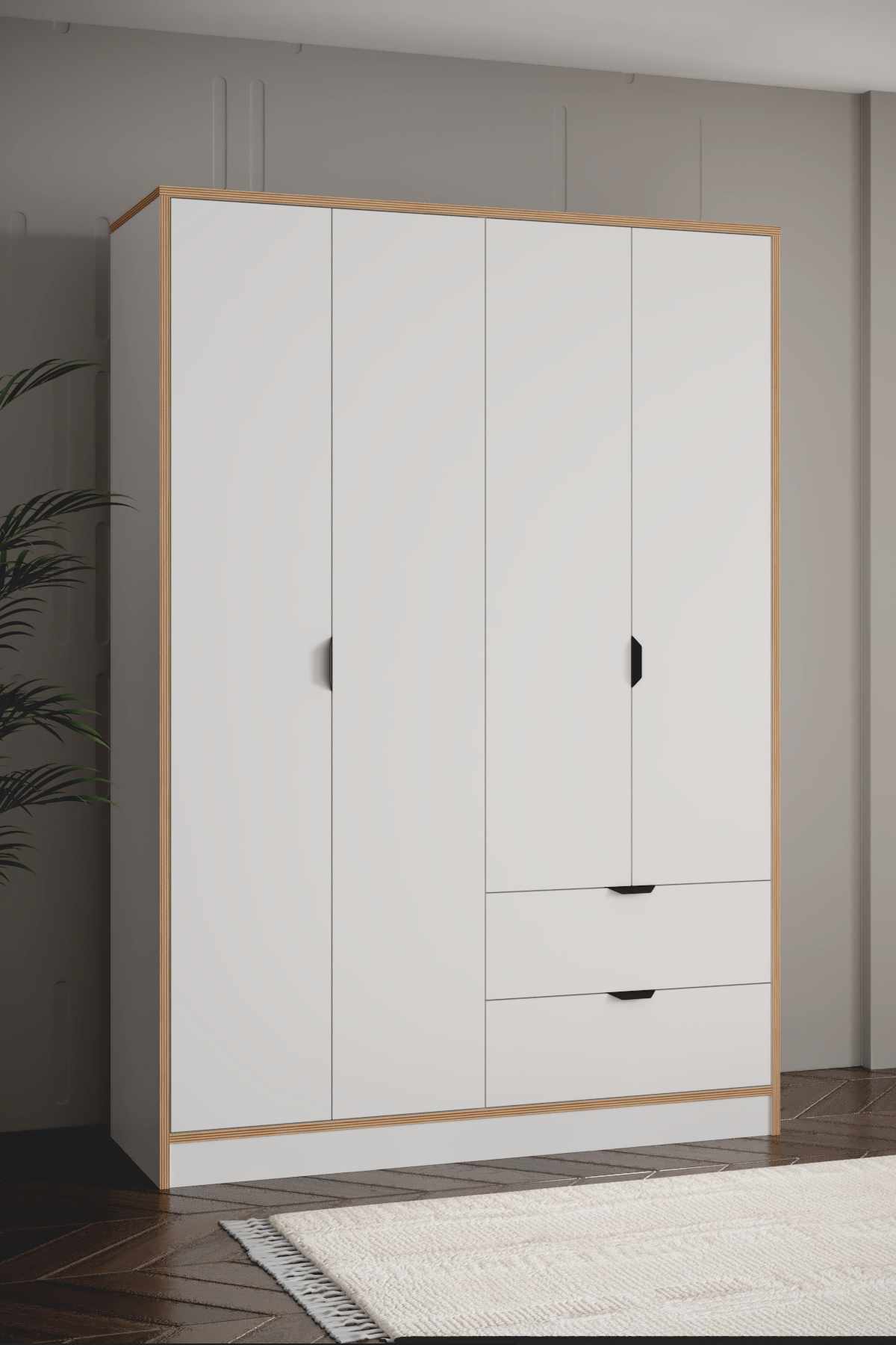 Ντουλάπα 145x182x44 εκ Λευκό 260ETH1304