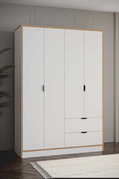 Ντουλάπα 145x182x44 εκ Λευκό 260ETH1304