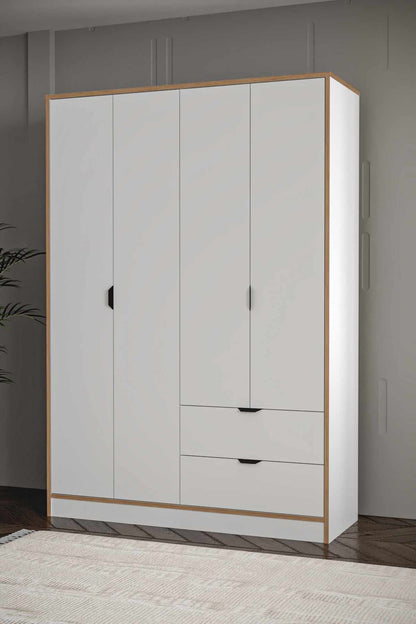 Ντουλάπα 145x182x44 εκ Λευκό 260ETH1304
