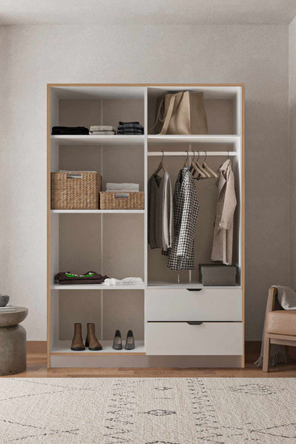 Ντουλάπα 145x182x44 εκ Λευκό 260ETH1304