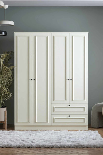 Ντουλάπα 140x182x54 εκ Λευκό 260ETH1306