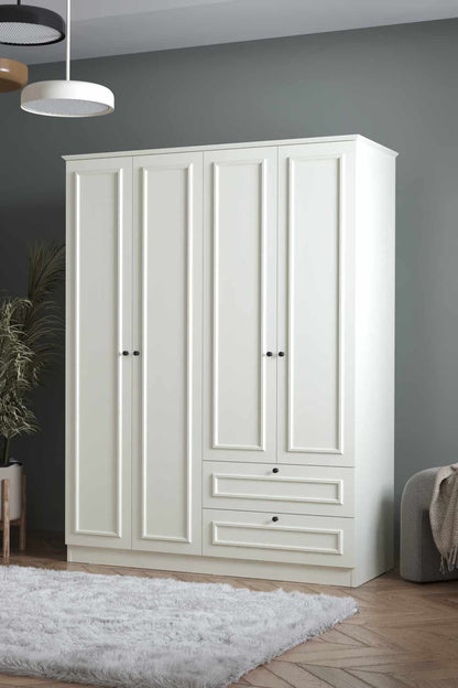 Ντουλάπα 140x182x54 εκ Λευκό 260ETH1306