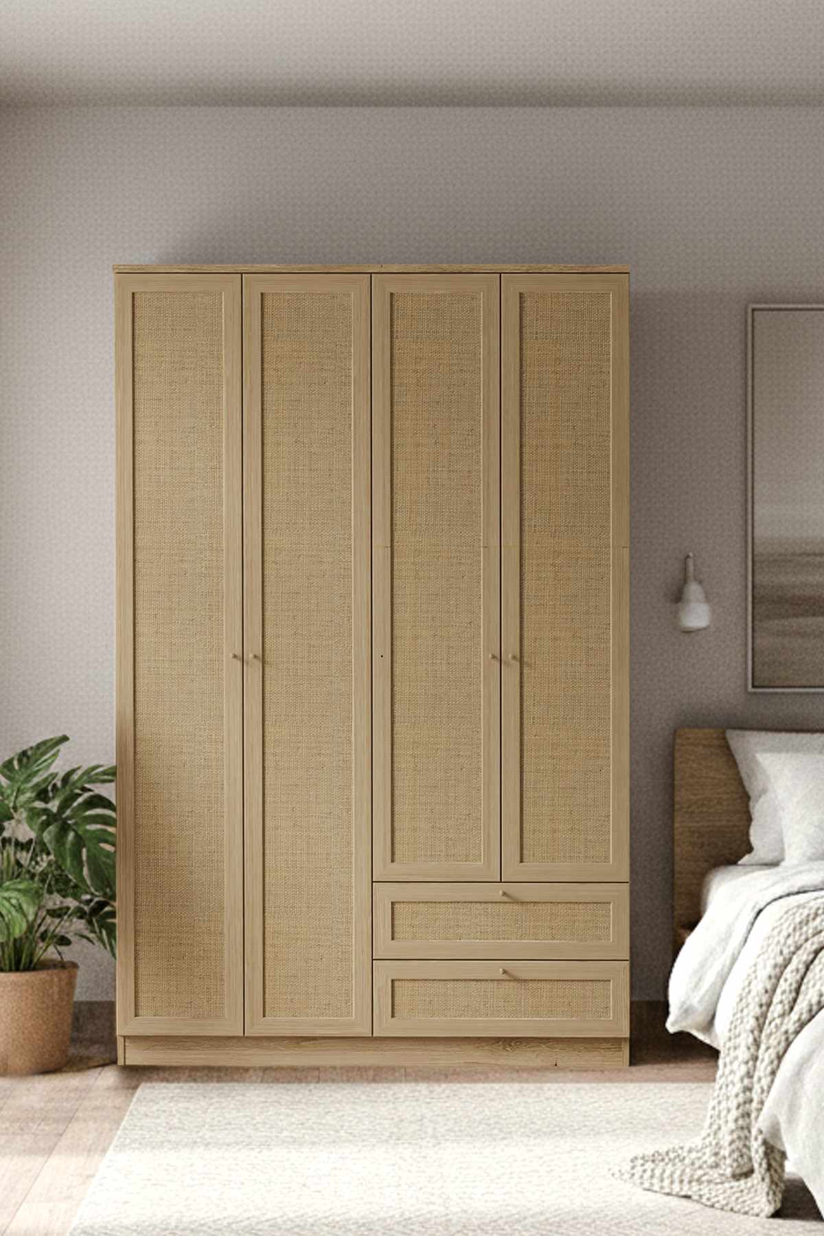Ντουλάπα 137x210x52 εκ Μπεζ 260ETH1310