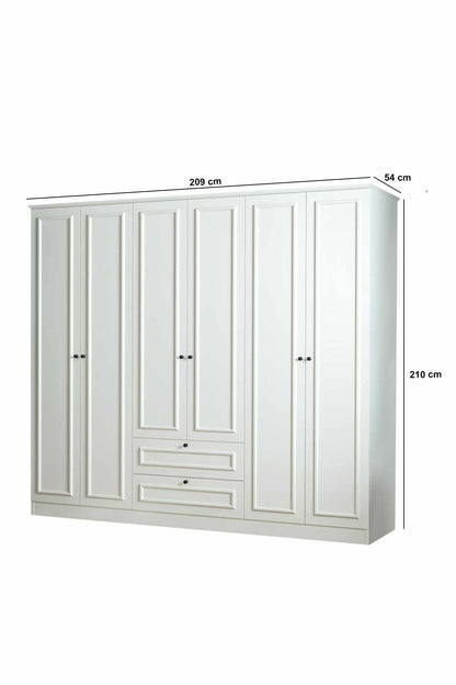 Ντουλάπα 209x210x54 εκ Λευκό 260ETH1311