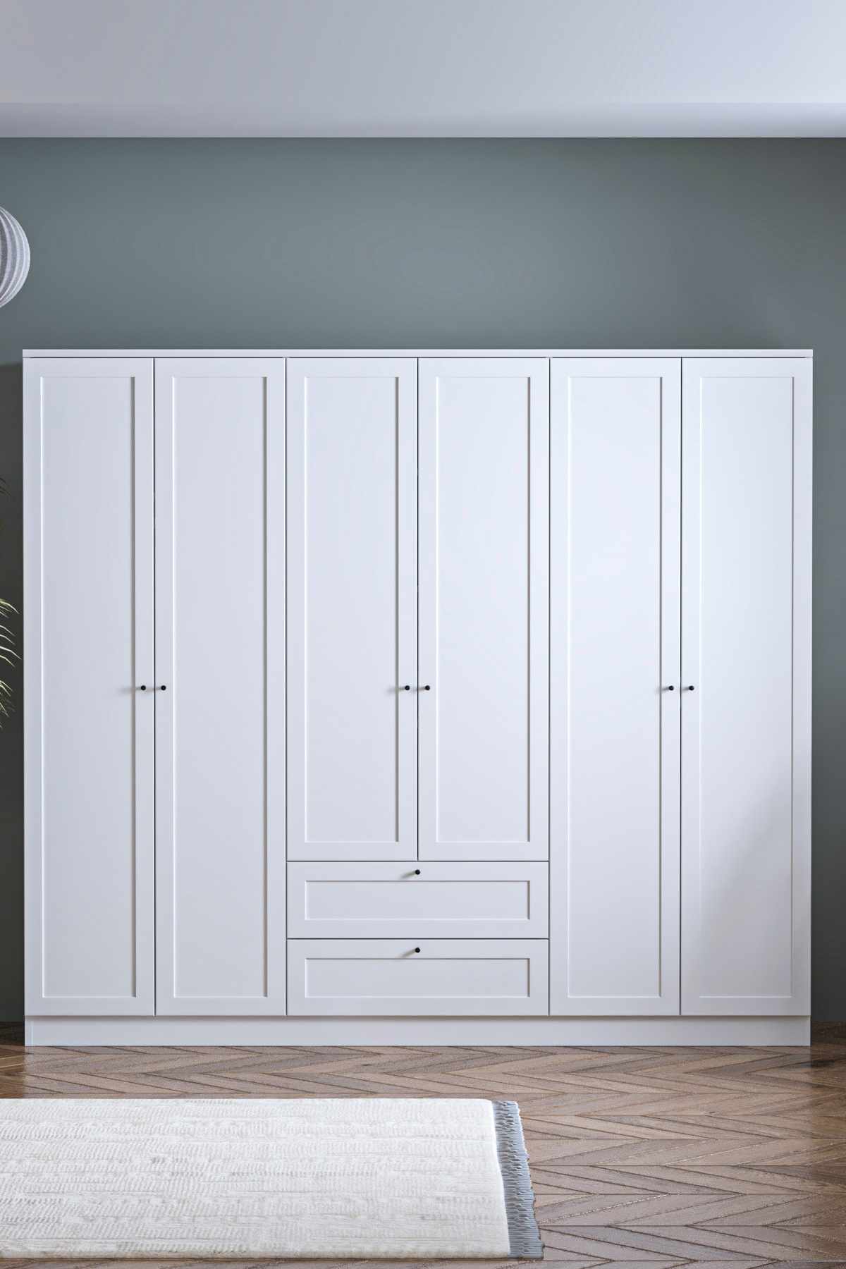 Ντουλάπα 205x182x52 εκ Λευκό 260ETH1312