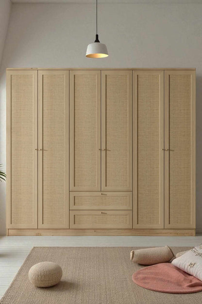 Ντουλάπα 206x182x52 εκ Μπεζ 260ETH1315