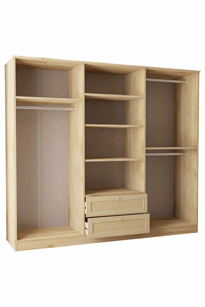 Ντουλάπα 206x182x52 εκ Μπεζ 260ETH1315