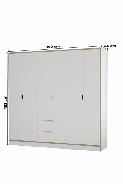 Ντουλάπα 190x182x44 εκ Λευκό 260ETH1316