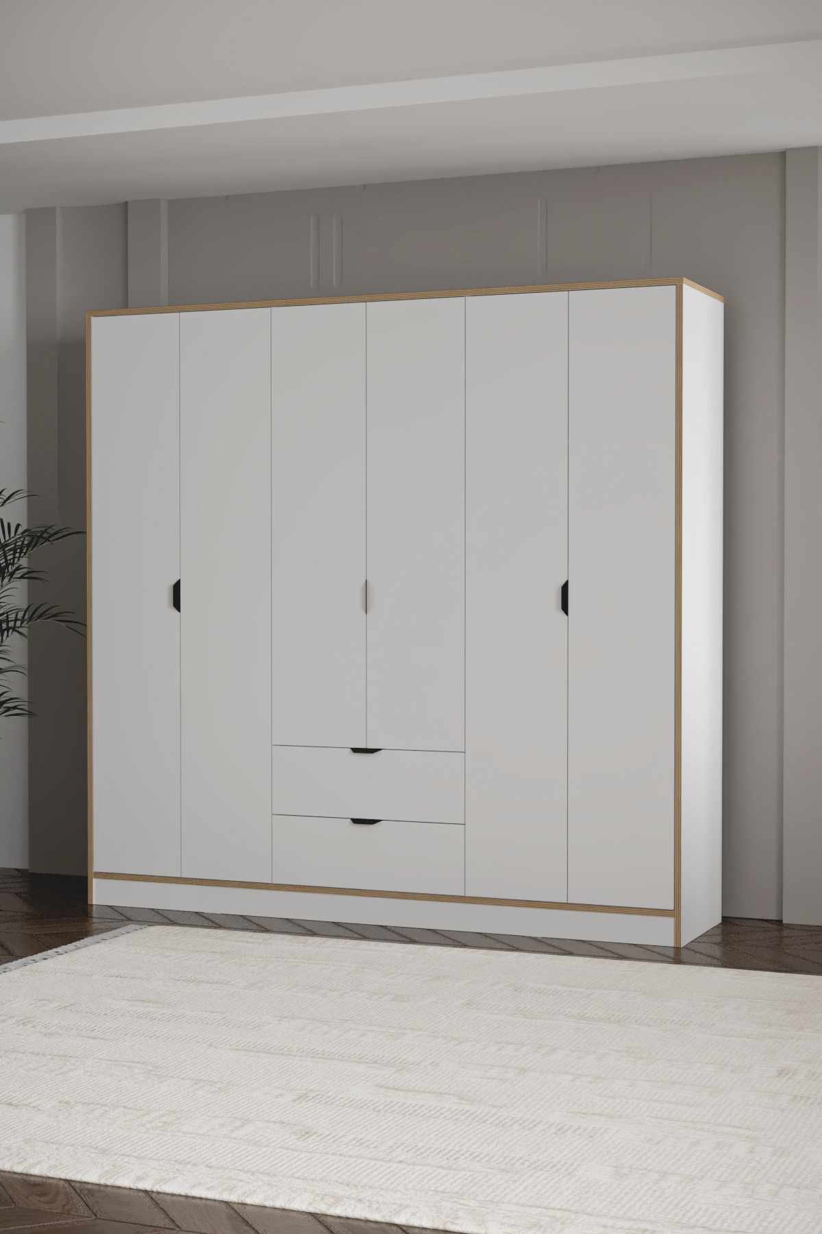 Ντουλάπα 190x182x44 εκ Λευκό 260ETH1316