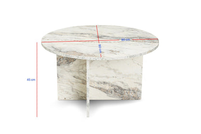 Τραπεζάκι Σαλονιού Freesia Marble 80 x 80 x 45 εκ GR262ARD1102