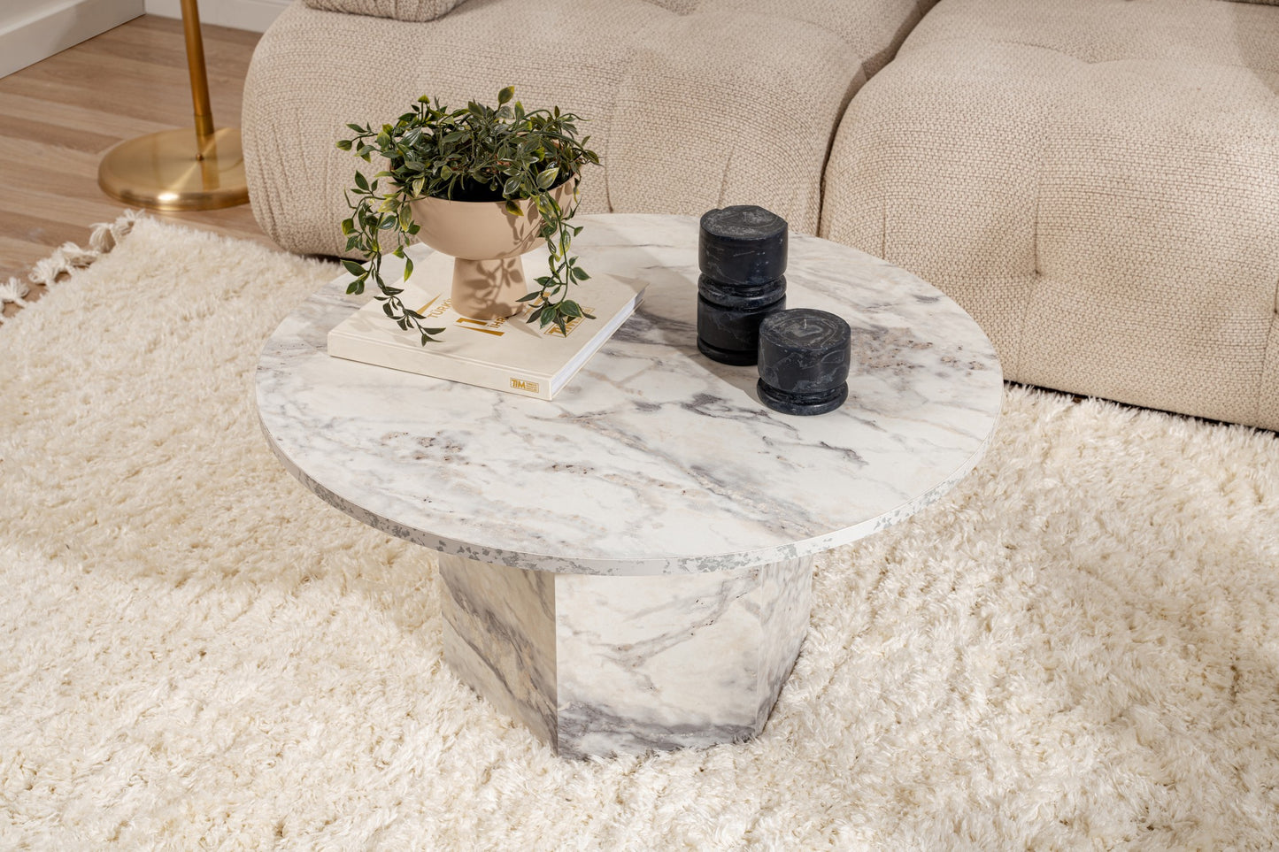 Τραπεζάκι Σαλονιού Freesia Marble 80 x 80 x 40 εκ GR262ARD1103