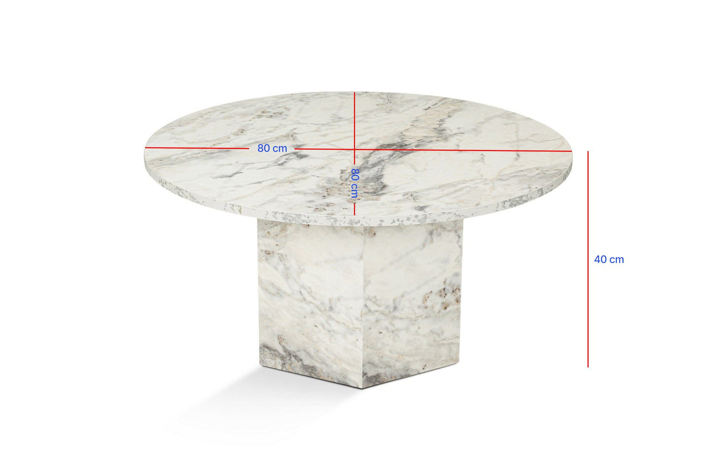 Τραπεζάκι Σαλονιού Freesia Marble 80 x 80 x 40 εκ GR262ARD1103