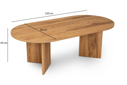 Τραπεζάκι Σαλονιού Lute 120 x 60 x 40 εκ GR262ARD1104