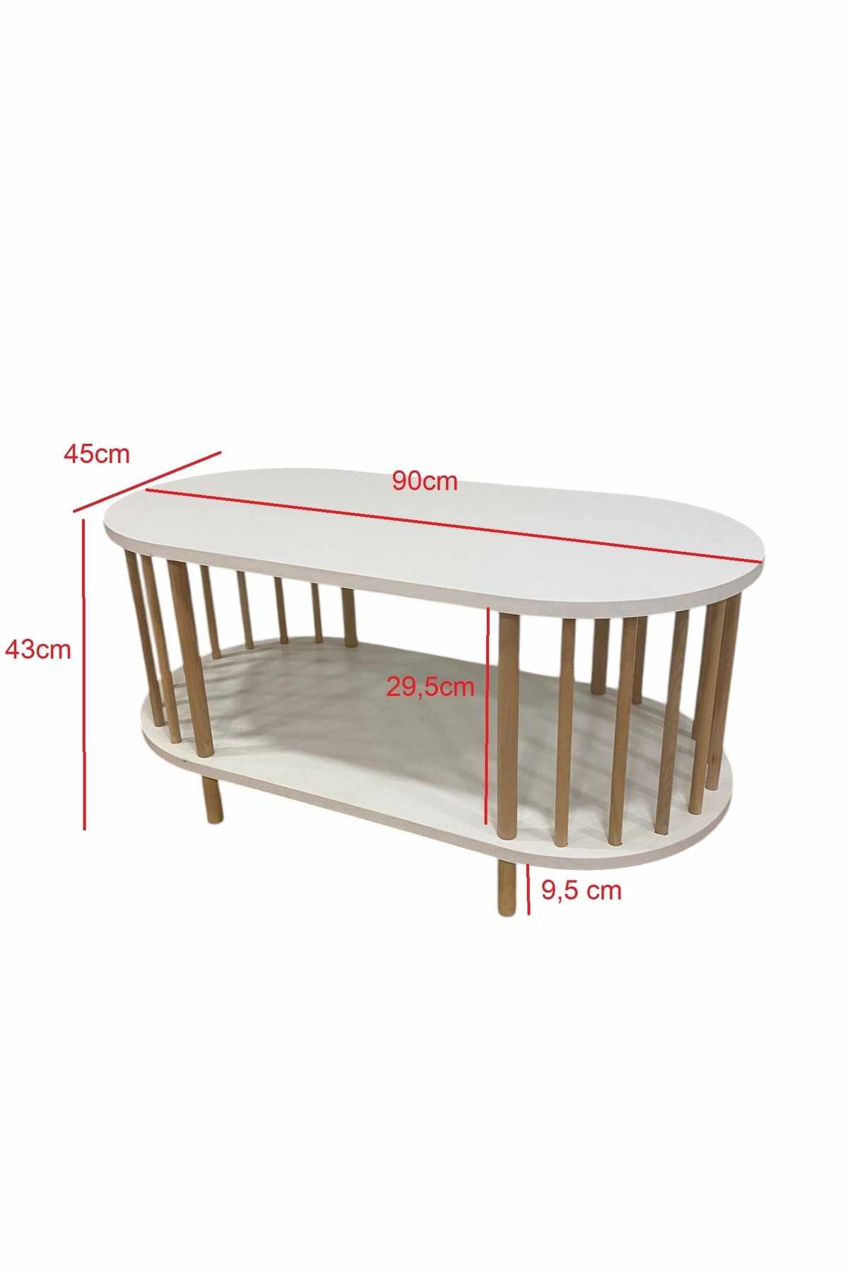 Σετ Τραπεζάκια Σαλονιού Λευκό 90 x 43 x 45 εκ. και 35 x 49 εκ. 276TDB1120