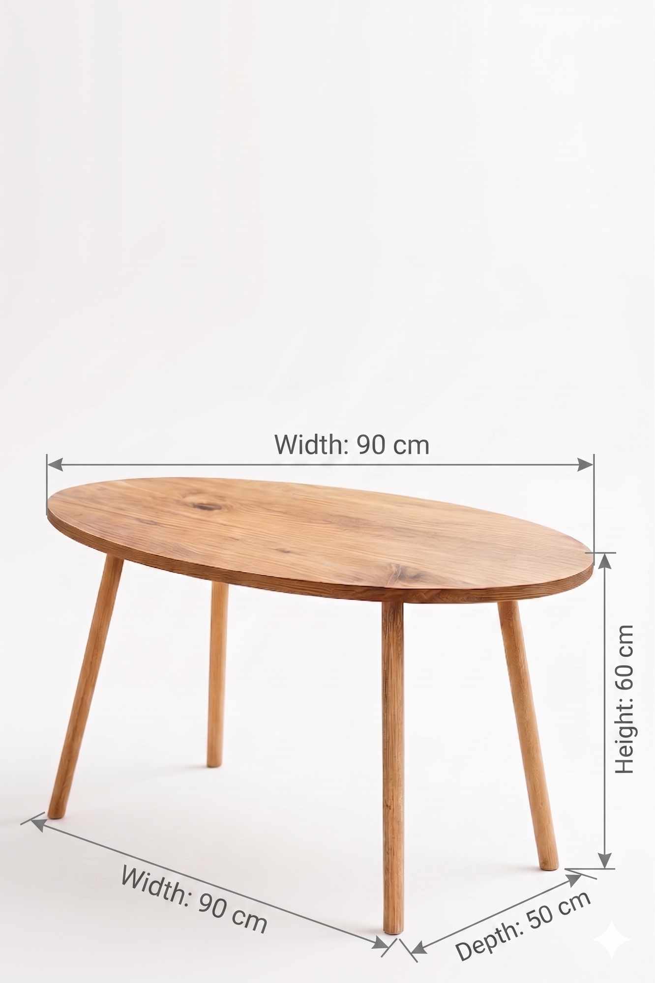 Τραπεζάκι Σαλονιού Πεύκο 90 x 60 x 50 εκ. 276TDB1135