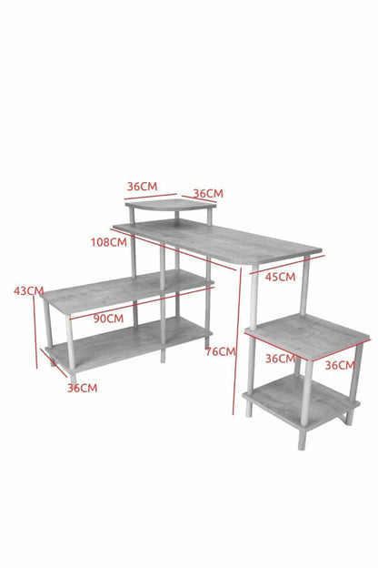 Γραφείο Υπολογιστή και Μελέτης Λευκό 140x76x45 εκ 276TDB1136