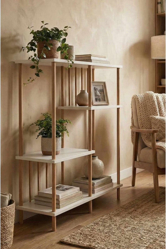 Βιβλιοθήκη Λευκό 85x106x30 εκ 276TDB1193