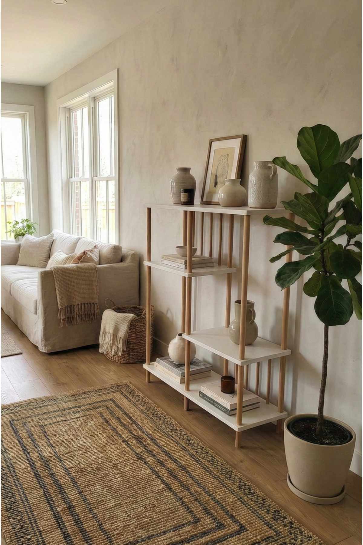 Βιβλιοθήκη Λευκό 85x106x30 εκ 276TDB1193