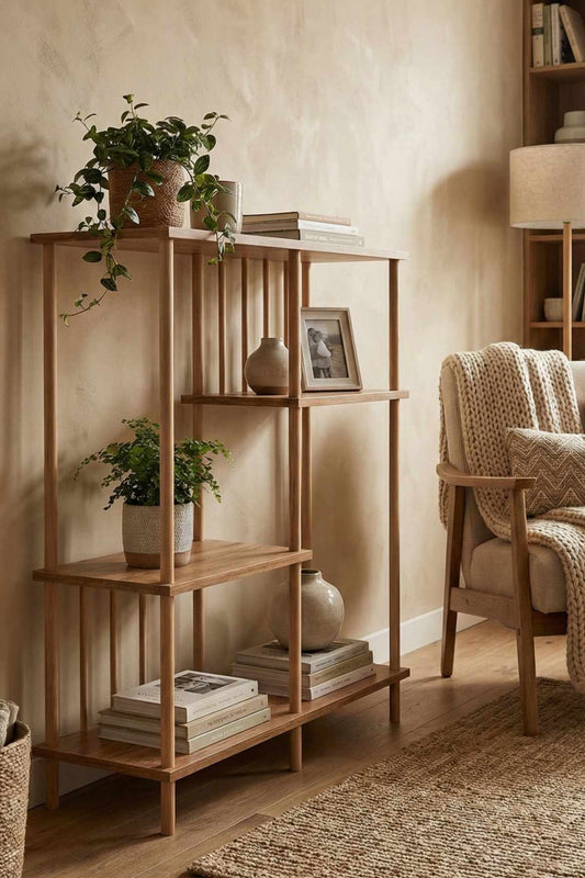 Βιβλιοθήκη Πεύκο 85x106x30 εκ 276TDB1194