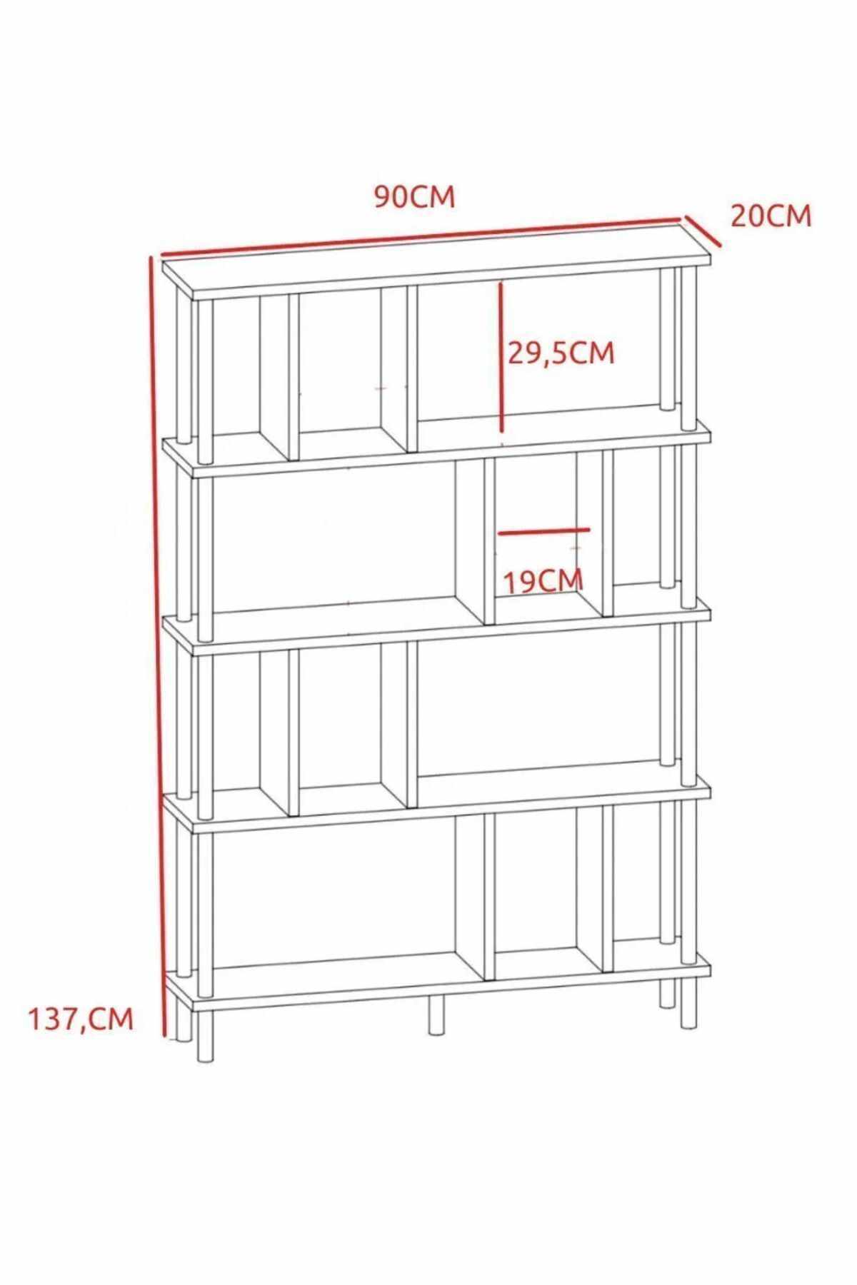 Βιβλιοθήκη Πεύκο 90x137x20 εκ 276TDB1252