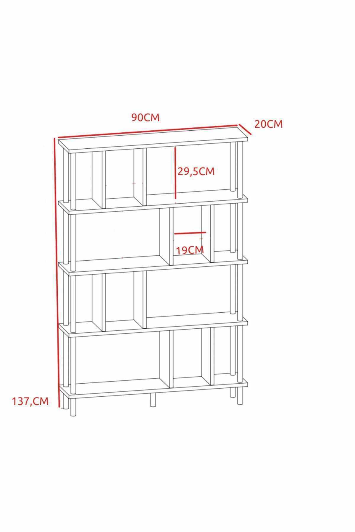 Βιβλιοθήκη Δρυς Sapphire 90x137x20 εκ 276TDB1253