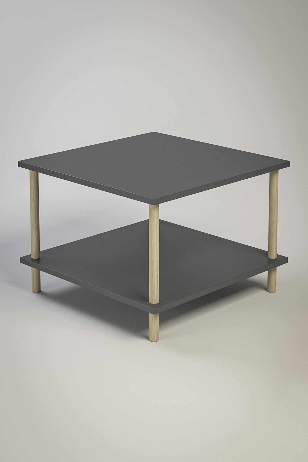Τραπεζάκι Σαλονιού Ανθρακί 60 x 42,5 x 60 εκ. 276TDB1258