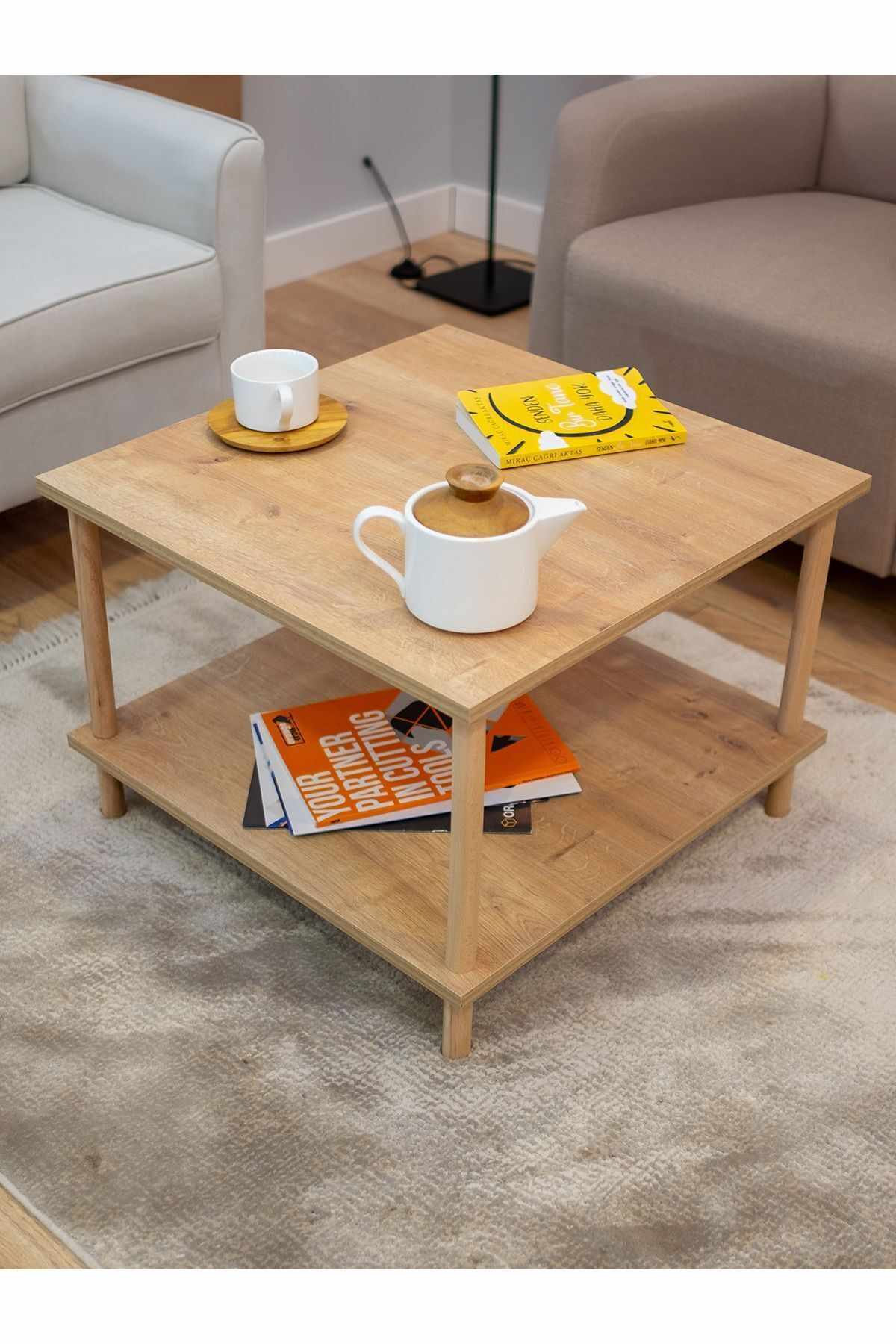 Τραπεζάκι Σαλονιού Δρυς Sapphire 60 x 42,5 x 60 εκ. 276TDB1260