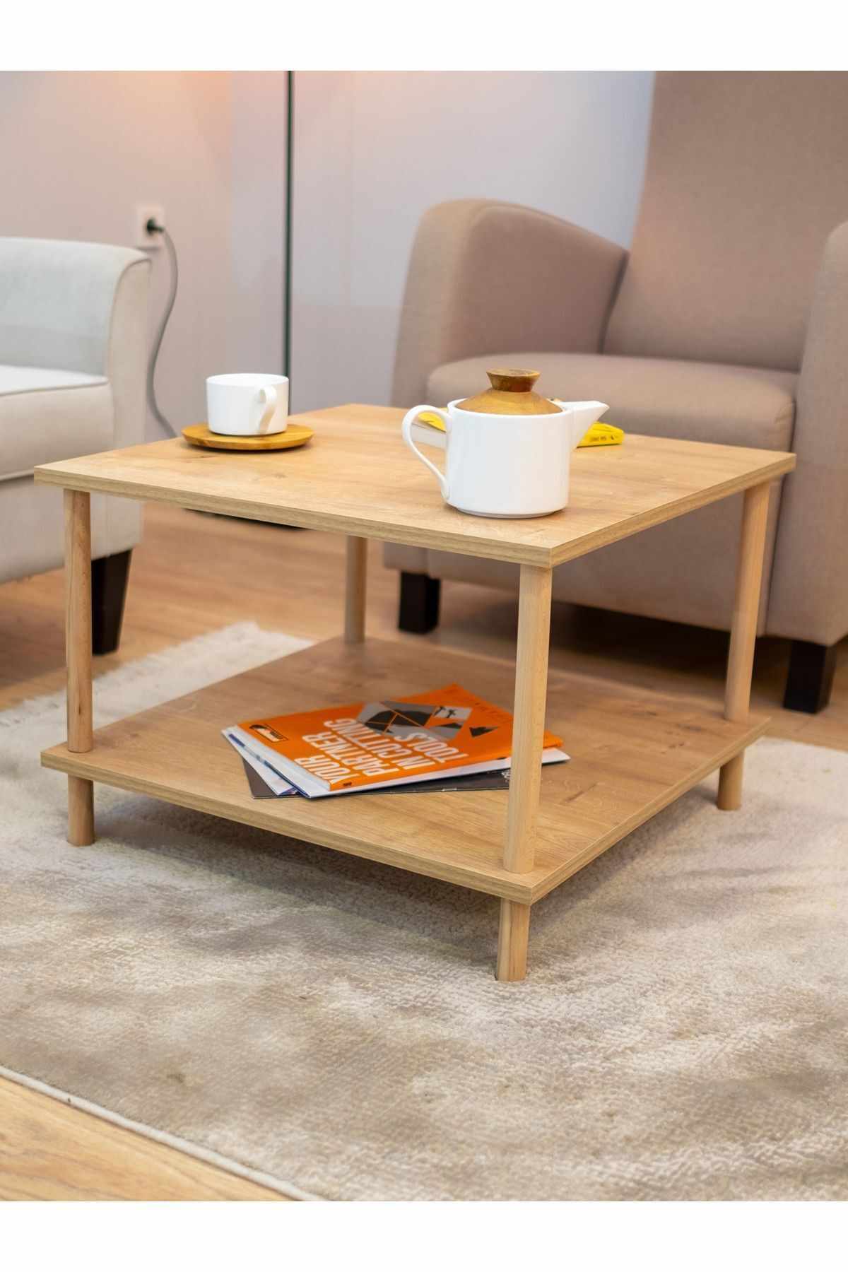 Τραπεζάκι Σαλονιού Δρυς Sapphire 60 x 42,5 x 60 εκ. 276TDB1260